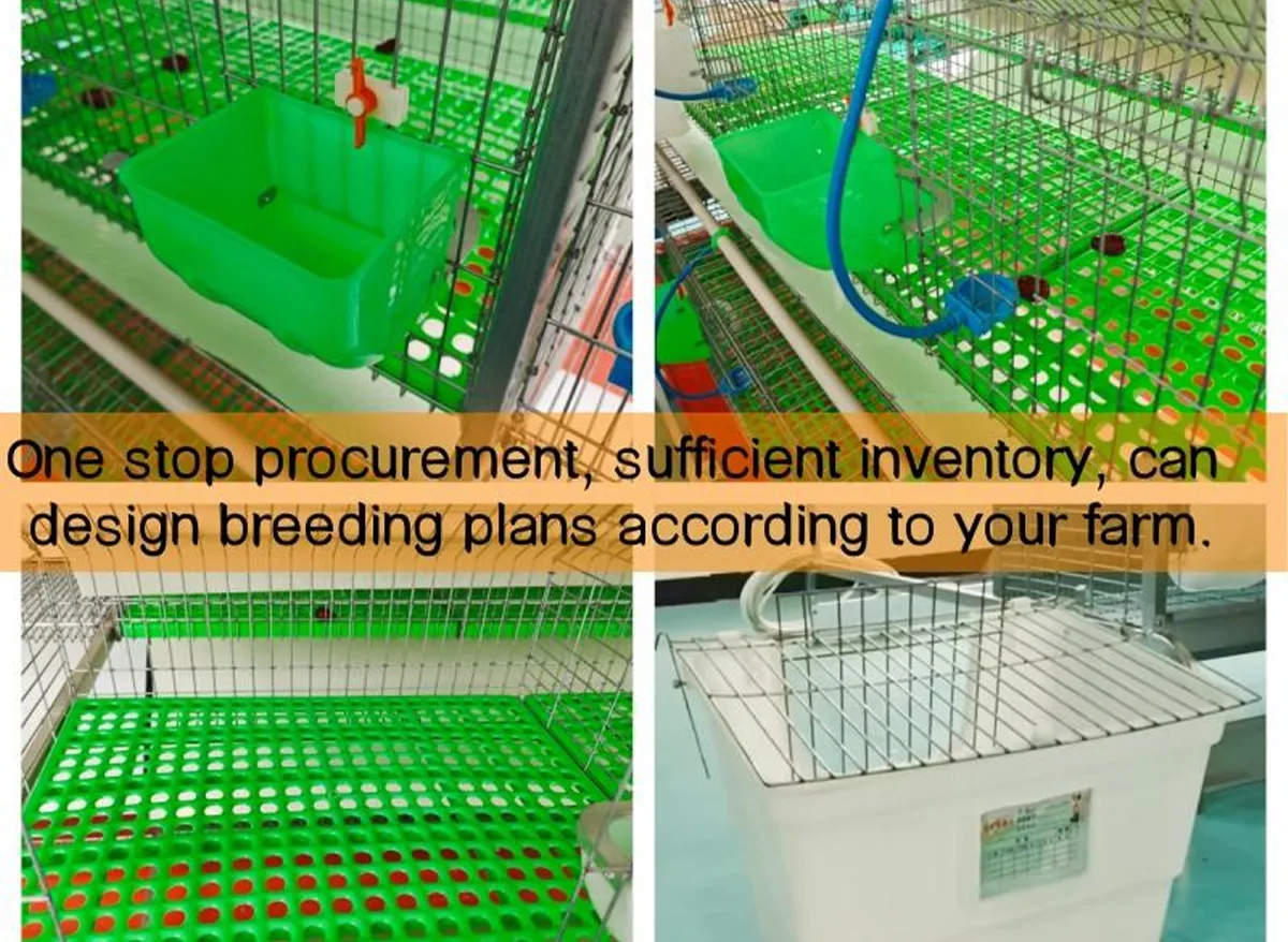 18-Unit Rabbit Cage, Galvanized Automatic Rabbit Hutch, Multi-Layer Rabbit Farming Equipment