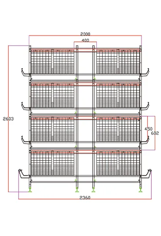 4 Tiers Double Broiler Battery Cage