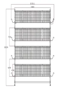 4-Tier H-Type Broiler Battery Cage