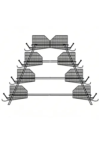A-type 4-Tier Layer Cage