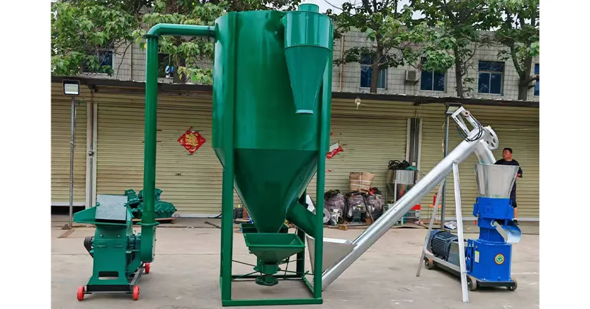 Automatic Feed Crushing and Mixing Unit for Poultry and Livestock Farms